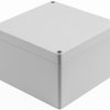 PC enclosure, (L x W x H) 140 x 140 x 90 mm, light gray (RAL 7035), IP68, 1554QA2GY
