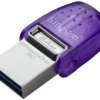 Kingston DataTraveler microDuo 3C Pendrive USB Produkt nowy 64 GB stali szlachetnej, fioletowy DTDUO3CG3/64GB USB 3.2 Ge