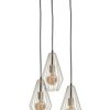 Lampa wisząca loftowa 3x E27 GEO GOLD