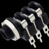 Jack socket, 6.3 mm stereo, PCB with switch contact