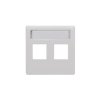 VENA Pokrywa do 2x gniazda Keystone z polem opisowym biała 5104802