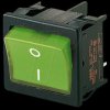 01805.7118-03 Rocker switch, 2-pin, OFF, green I-O, illuminated