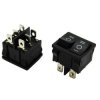 Przełącznik koł. mały podwójny 6pin/3poz 4A czarny