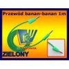 Przewód pomiarowy banan - banan 19A długość: 100cm kolor zielony