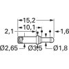 Battery charging and interface contact with probe, waffle, Ø 2.3 mm, travel  3.5 mm, pitch 4 mm, L 22.5 mm, 5110/S-C-1.5NE-AU-2.