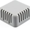 ABS miniature enclosure, ventilated, (L x W x H) 40 x 40 x 20 mm, gray (RAL 7046), IP30, 1551V1GY