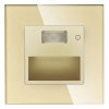Lampka schodowa LED 230V 1.5W z czujką ruchu - szklana ramka - złoty - Tawoia Glass