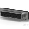 TE Connectivity Złącze D-sub 57457 25-pinowe Kąt prosty 2.77 mm Pitch Płyta Złoty Żeńskie od 4 do 40 UNC