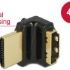 65663 Adapter HDMI-A female > HDMI-A male 4K 90° angled up black