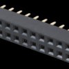 2x 13-pin socket terminal strip, straight, RM 2.54