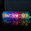 Zegar Nixie IN-12 z rurą 6-bitową z kolorowymi światłami RGB - akcesoria komputerowe na biurko, bez potrzeby lutowania