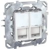 UNICA Gniazdo komputerowe 2x RJ45 kat.5 STP biel polarna MGU50.2222.18Z SCHNEIDER ELECTRIC