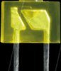 L-13YD Flat LED, 2.0 mm, wired, yellow, 12 mcd, 70°