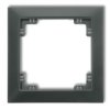 Deco Ramka Uniwersalna Pojedyncza Z Tworzywa Deco Soft Grafitowy Mat 28Drso-1