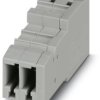 COMBI jack, spring balancer connection, 0.08-6.0 mm², 2 pole, 32 A, 8 kV, gray, 3042450