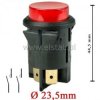 Przycisk stabilny podświetlany czerwony OFF-ON