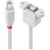 LINDY 31800 USB cable USB 2.0 USB-B plug USB-B socket 0.50 m Grey