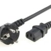 Kabel: 3X1mm2, Cee 7/7 (E/F) Wtyk Kątowy,Iec C13 Żeński Lt-322+501 H05vv-F...
