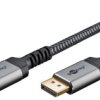 Kabel Displayport, Dp 1.4, 1 M, Sharkskin Grey - Długość Kabla 1 M