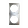 OUTLET FRAME 2-GANG VT/HZ MATT CHR