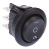 On-Off-On Round Rocker Switch DPDT 10A