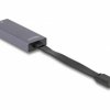 Delock USB 2.0 adapter [1x złącze męskie USB-C - 1x RJ45 (10/100/1000 MBit/s), USB-C] 66248 0.09 m