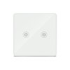 Włącznik wyłącznik podwójny światła ścienny WiFi SMART iOS TUYA SHLS121W ANDROID dotykowy