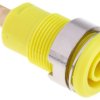 Gniazdo bananowe Żeński Wypustka typ Gniazdo bananowe Żółty 24A Staubli rozmiar 4 mm