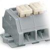 4-wire terminal strip, cage clamp, 0.08-2.5 mm², 5 pole, 24 A, 6 kV, gray, 261-255/332-000