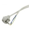 Przewód zasilający OMY 3x1,0mm2 z wtyczką kątową [2P+Z] Uni-Schuko biały 2m