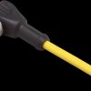 Sensor actuator cable, 1/2" cable socket, angled, C to open end, 3 pole, 5 m, PVC, yellow, 4 A, E10200