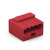 Złączka do puszek instalacyjnych MICRO 4pin - czerwona