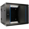 Szafa rack montowana na ścianie, dwusekcyjna Extralink 9U 600x600 AZH Czarna