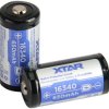 Akumulatorek 16340 / R-CR123 3,7V Xtar 650mAh (1 szt.) z zabezpieczeniem