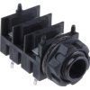 Złącze Jack 6,35 mm Żeński Stereo Montaż na płytce drukowanej Czarny 5A