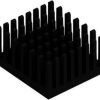 IC heatsink, (L x W x H) 24.76 x 27.95 x 15.24 mm, 10.9 to 2.6 K/W, black anodized, 10037092