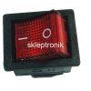 Przełącznik koł. ON/OFF MK-521 230V 1x15A czerwony