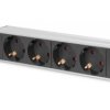 Listwa zasilająca PDU 10 Rack 4x gniazdo schuko,2.0m, 1x wtyk schuko, 16A, aluminiowa DN-95418