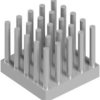 Pin heatsink, (L x W x H) 17.3 x 17.3 x 15 mm, 8.36 to 3.3 K/W, natural aluminum, 10006851