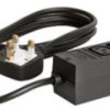 Cold device power strip, 4-way, 2 m, 10 A, black, 4748.0300