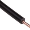 Przewód montażowy 1mm2 Czarny RS PRO PVC 17 AWG 600 V dł. 100m 1/1,13 mm +70°C BS 6231