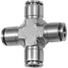 X connector, L 30 mm, 20 bar, stainless steel, for hose, 135282