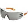uvex 9192.745 pheos s Narrow Safety Spectacles - White/Orange Frames - Grey Lens