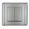 FLEXI Wyłącznik pojedynczy ze schodowym (wspólne zasilanie) srebrny metalik 7FWP-10.1 KARLIK