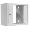 Szafa wisząca RACK 10 6U 300mm drzwi szklane szara NETRACK S-Line