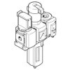 Zespół przygotowania powietrza FRL, Ręczny, G 1/4, 40μm, MSB4, Festo