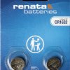 CR1632 Lithium-Knopfzelle, 3 V, 137 mAh, 16 x 3,2 mm, 2er-Pack