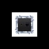 Gniazdo TV+RJ45 CASFRJ455.01/49 czarny mat Simon10 Kontakt-Simon