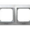 IMPRESJA METALIK Ramka 2 podwójna do wyłączników IP44 srebro RH-2Y/18 OSPEL
