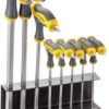 Klucze Hex typu T 2-10 mm stal CrV z podstawką (zestaw 8 szt.) 35D963